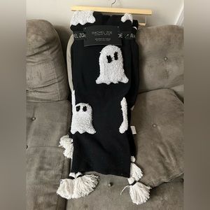 Rachel Zoe Throw Blanket GHOST 50 x 60 Black and White NWT